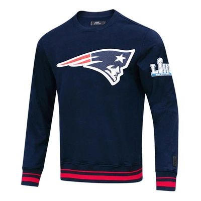Shop Pro Standard Navy New England Patriots Mash Up Pullover Sweatshirt