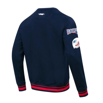 Shop Pro Standard Navy New England Patriots Mash Up Pullover Sweatshirt