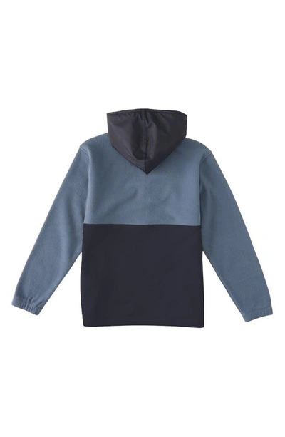 Shop Billabong Kids' Boundary Sweater Fleece Half-zip Hoodie In North Sea