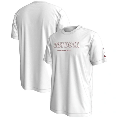 Shop Nike White Liverpool Just Do It T-shirt