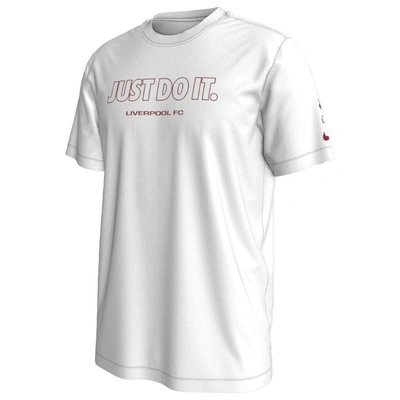 Shop Nike White Liverpool Just Do It T-shirt