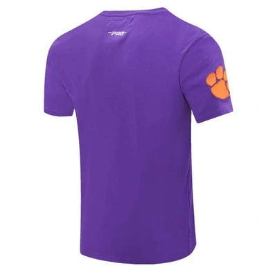 Shop Pro Standard Purple Clemson Tigers Classic Stacked Logo T-shirt