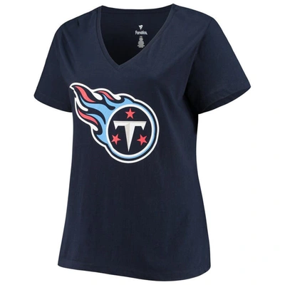 Shop Fanatics Derrick Henry Navy Tennessee Titans Plus Size Fair Catch Name & Number V-neck T-shirt