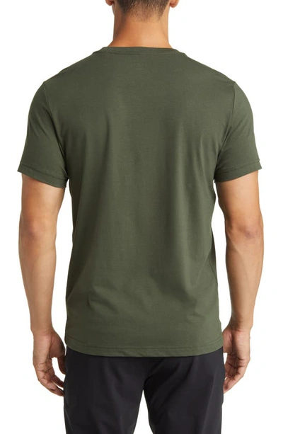 Shop Rhone Element Organic Cotton Blend T-shirt In Duffel Bag Green