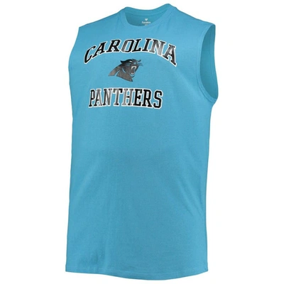 Shop Profile Blue Carolina Panthers Big & Tall Muscle Tank Top