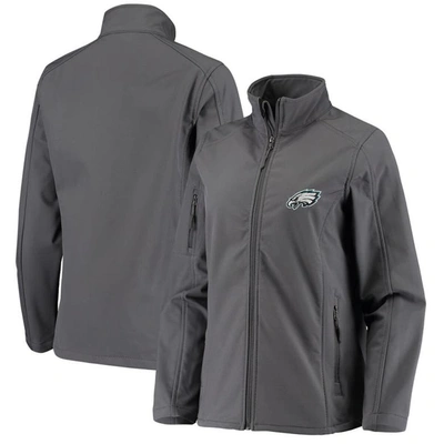Shop Dunbrooke Charcoal Philadelphia Eagles Full-zip Sonoma Softshell Jacket In Graphite