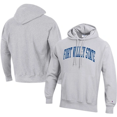 Shop Champion Gray Fort Valley State Wildcats Tall Arch Pullover Hoodie