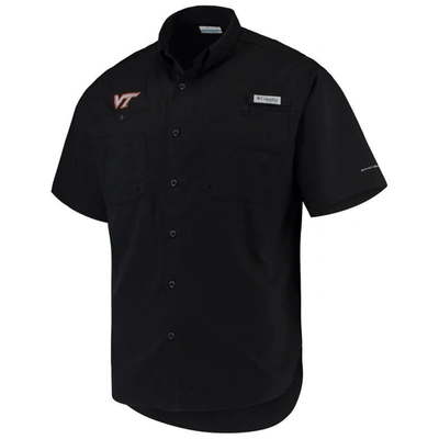 Shop Columbia Black Virginia Tech Hokies Pfg Tamiami Omni-shade Button-down Shirt