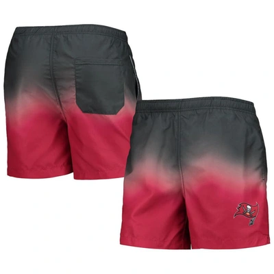 Shop Foco Red/ Tampa Bay Buccaneers Dip-dye Swim Shorts
