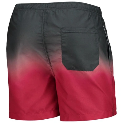 Shop Foco Red/ Tampa Bay Buccaneers Dip-dye Swim Shorts