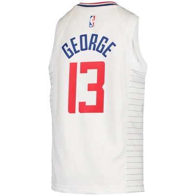 Shop Nike Youth  Paul George White La Clippers 2020/21 Swingman Jersey
