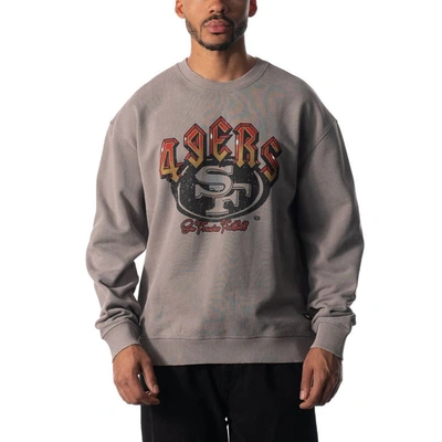 Shop The Wild Collective Unisex  Gray San Francisco 49ers Distressed Pullover Sweatshirt