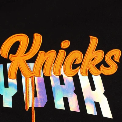 Shop Fisll Unisex  Black New York Knicks Reflective Metallic Pullover Hoodie