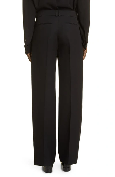 Shop The Row Bremy Straight Leg Wool Trousers In Black