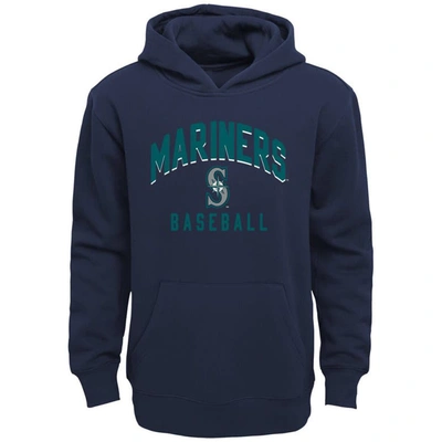 Shop Outerstuff Infant Navy/heather Gray Seattle Mariners Play By Play Pullover Hoodie & Pants Set