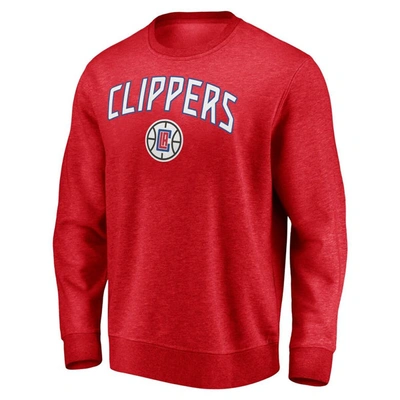 Shop Fanatics Branded Red La Clippers Game Time Arch Pullover Sweatshirt