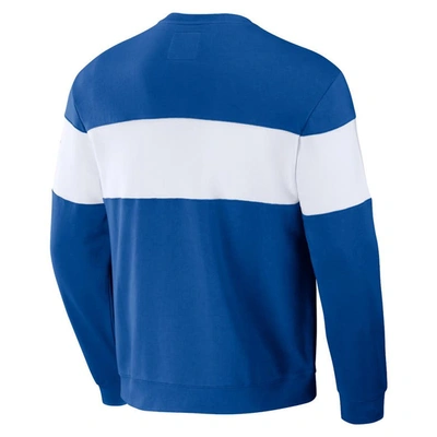 Shop Darius Rucker Collection By Fanatics Royal Los Angeles Dodgers Stripe Pullover Sweatshirt