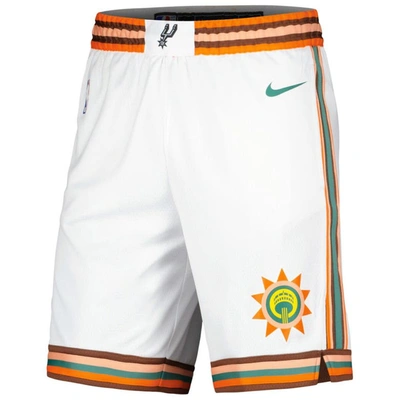 Shop Nike White San Antonio Spurs 2023/24 City Edition Swingman Shorts