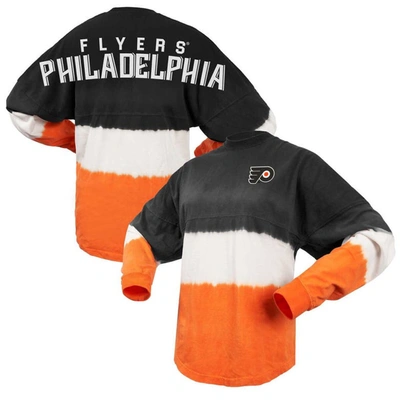 Shop Spirit Jersey Fanatics Branded Black/orange Philadelphia Flyers Ombre Long Sleeve T-shirt
