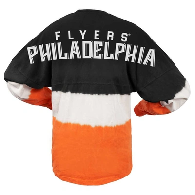 Shop Spirit Jersey Fanatics Branded Black/orange Philadelphia Flyers Ombre Long Sleeve T-shirt