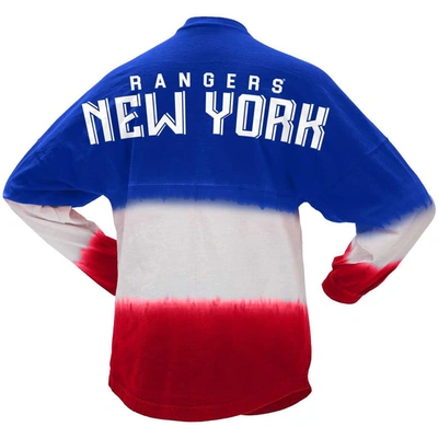 Shop Spirit Jersey Fanatics Branded Blue/red New York Rangers Ombre Long Sleeve T-shirt