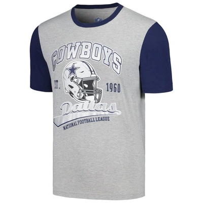 Shop G-iii Sports By Carl Banks Gray Dallas Cowboys Black Label T-shirt In Heather Gray