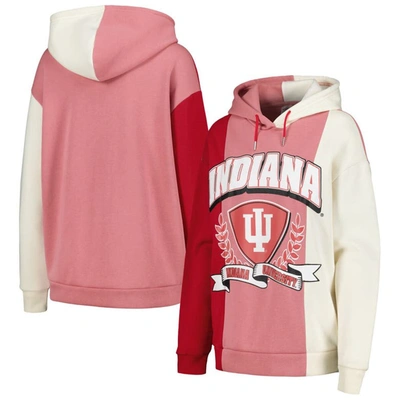 Shop Gameday Couture Crimson Indiana Hoosiers Hall Of Fame Colorblock Pullover Hoodie