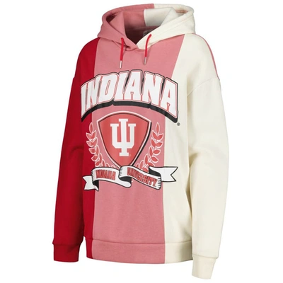 Shop Gameday Couture Crimson Indiana Hoosiers Hall Of Fame Colorblock Pullover Hoodie