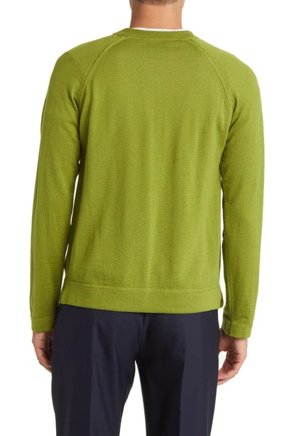 Shop Officine Generale Nate Merino Wool Crewneck Sweater In Fresh Green