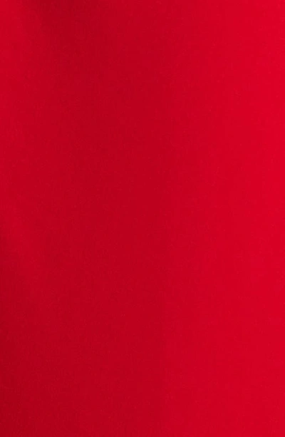 Connected Apparel Mock Wrap Gown In Apple Red