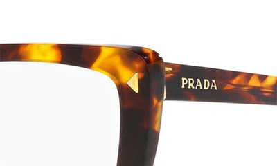 Shop Prada 53mm Square Optical Glasses In Havana Transparent