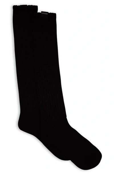 Shop Lechery Gender Inclusive Scrunch Crew Socks In Black