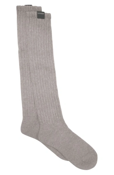 Shop Lechery ® Gender Inclusive Scrunch Crew Socks In Grey