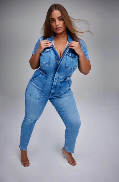 Shop Good American Fit For Success Jumpsuit In Blue274