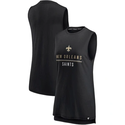 Fanatics Branded Black New Orleans Saints True Contender Tank Top In Black