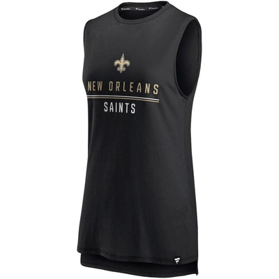 Fanatics Branded Black New Orleans Saints True Contender Tank Top In Black