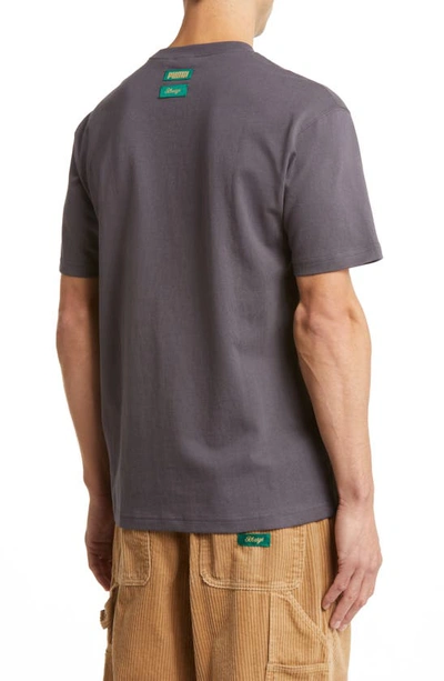 Shop Puma X Rhuigi Cotton Graphic T-shirt In Dark Coal
