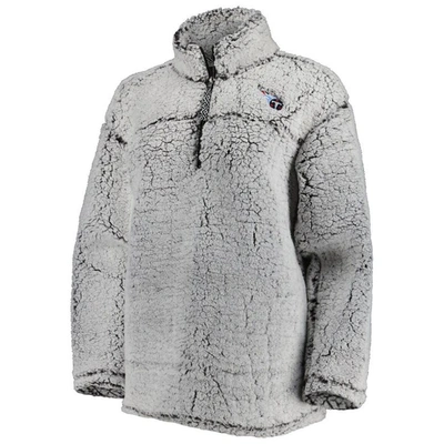 Shop G-iii 4her By Carl Banks Gray Tennessee Titans Sherpa Quarter-zip Jacket