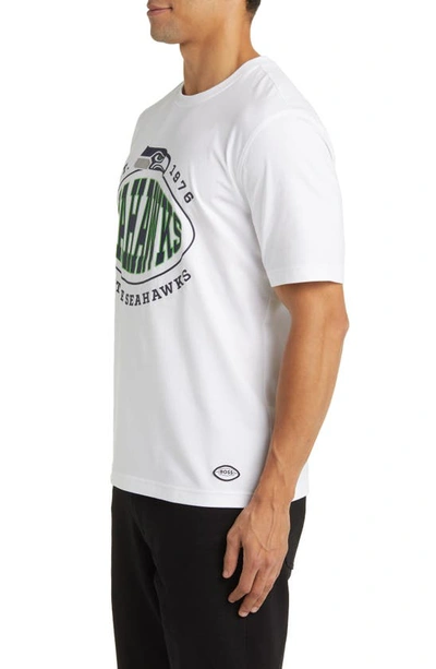 Shop Hugo Boss X Nfl Stretch Cotton Graphic T-shirt In Seattle Seahawks White