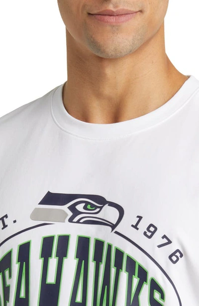 Shop Hugo Boss X Nfl Stretch Cotton Graphic T-shirt In Seattle Seahawks White