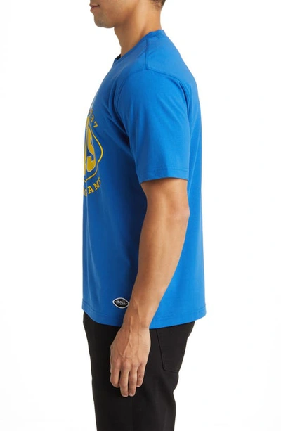Shop Hugo Boss X Nfl Stretch Cotton Graphic T-shirt In Los Angeles Rams Bright Blue