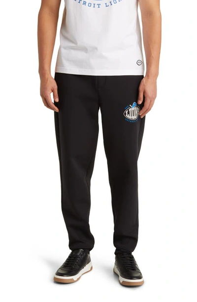 Shop Hugo Boss X Nfl Cotton Blend Joggers In Detroit Lions Black