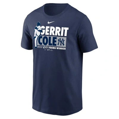Shop Nike Gerrit Cole Navy New York Yankees 2023 Al Cy Young Award Winner T-shirt