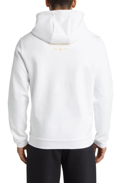 Shop Hugo Boss Boss X Nfl Touchback Graphic Hoodie In Pittsburgh Steelers White