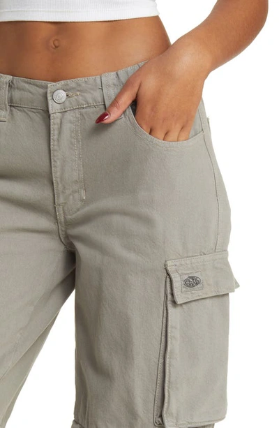 Pacsun Low Rise Zip Off Cotton Twill Convertible Cargo Pants In Dusty Sage