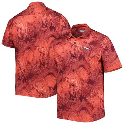 Shop Tommy Bahama Cardinal Arkansas Razorbacks Coast Luminescent Fronds Islandzone Button-up Camp Shirt