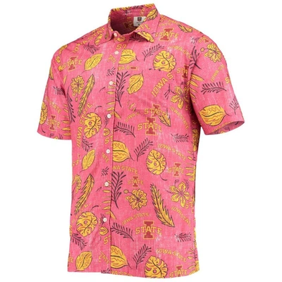 Shop Wes & Willy Cardinal Iowa State Cyclones Vintage Floral Button-up Shirt