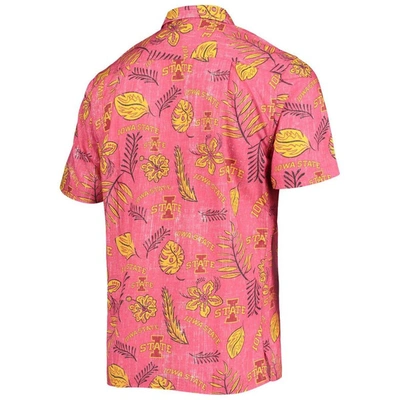 Shop Wes & Willy Cardinal Iowa State Cyclones Vintage Floral Button-up Shirt