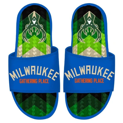 Shop Islide Royal Milwaukee Bucks 2022/23 City Edition Gel Slide Sandals