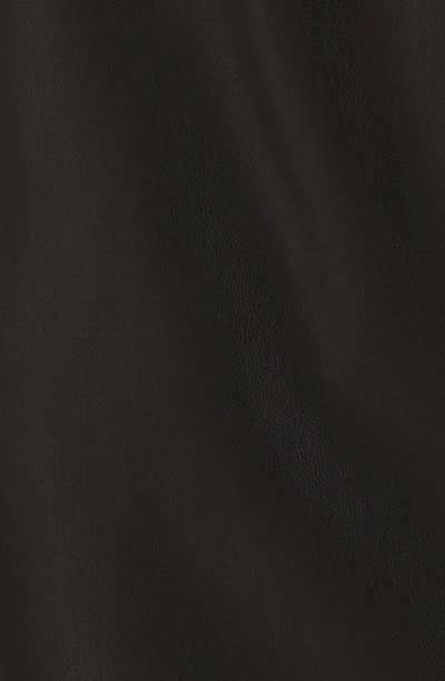 Shop Topshop Faux Leather Drawstring Miniskirt In Black